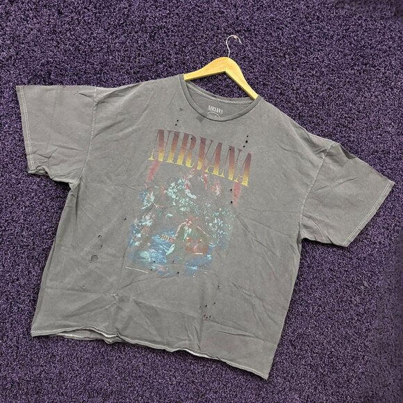 Nirvana Unplugged oversized vtg style Tshirt size one size - Picture 3 of 5